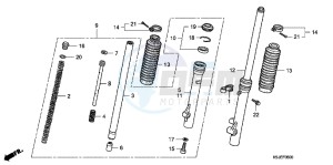 CRF100FB drawing FRONT FORK