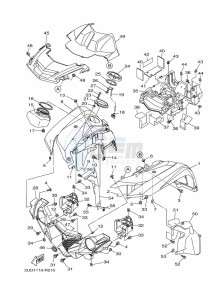 YFM700FWAD YFM7NGPAK (B4FN) drawing FRONT FENDER