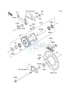 KX65 KX65A8F EU drawing Rear Hub