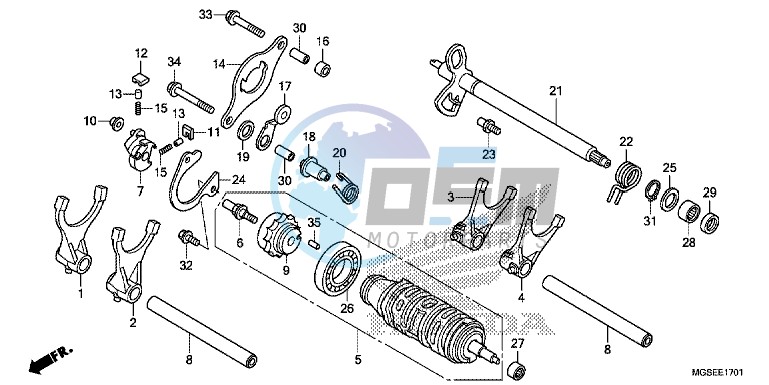 GEARSHIFT DRUM (NC700SD)