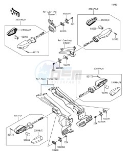 Z1000 ABS ZR1000GEFA FR GB XX (EU ME A(FRICA) drawing Turn Signals