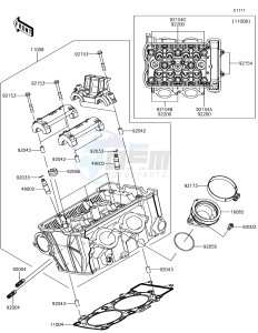 Z650 ER650HHF XX (EU ME A(FRICA) drawing Cylinder Head