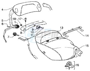 Super Hexagon 180 GTX 12 inch drawing Saddle