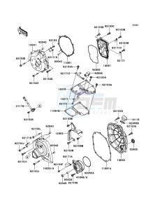 ZZR1400 ABS ZX1400B6F FR GB XX (EU ME A(FRICA) drawing Engine Cover(s)