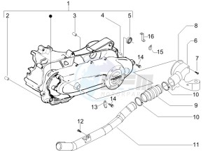 FLY 50 4T 2V 25-30Kmh 25-30Km/h drawing Crankcase cover - Crankcase cooling