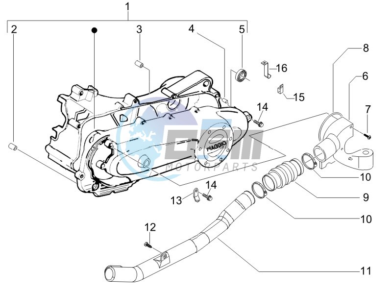 Crankcase cover - Crankcase cooling