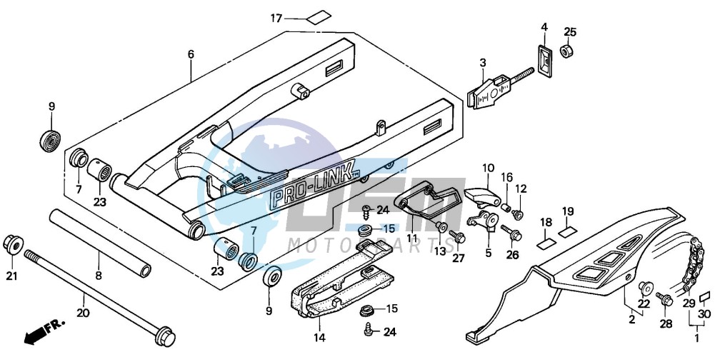 SWINGARM/CHAIN CASE