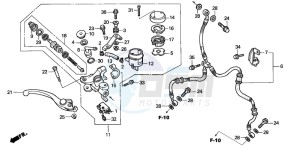 VTR1000SP VTR1000SP-2 drawing FR. BRAKE MASTER CYLINDER