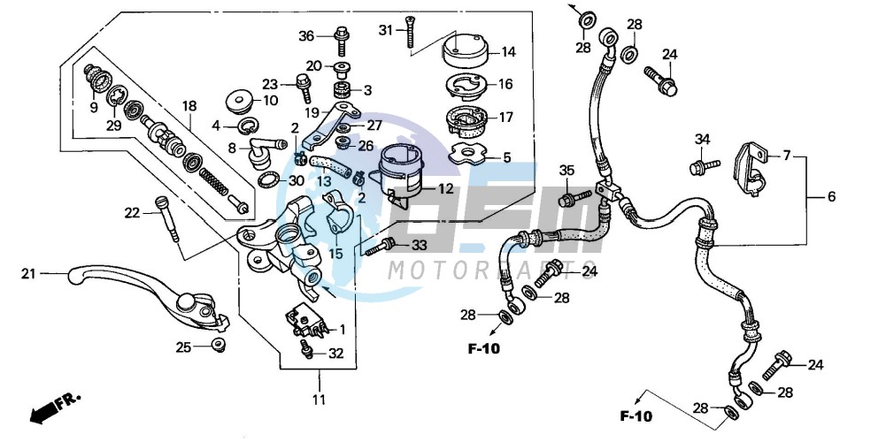 FR. BRAKE MASTER CYLINDER