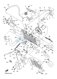 XJ6SA 600 DIVERSION (S-TYPE, ABS) (36DB 36DD) drawing RADIATOR & HOSE