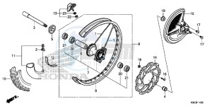 CRF250R Europe Direct - (ED) drawing FRONT WHEEL