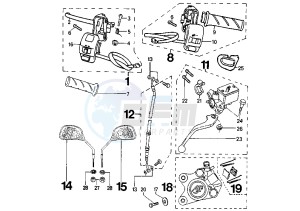 SQUAB - 50 cc drawing FRONT BRAKE CALIPER AJP