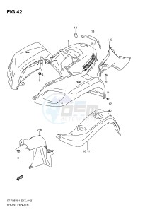 LT-F250 (E17) drawing FRONT FENDER