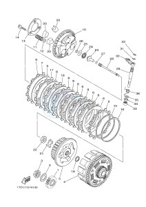 YFZ450R YFZ450RSSE YFZ450R SPECIAL EDITION (1TDA) drawing CLUTCH