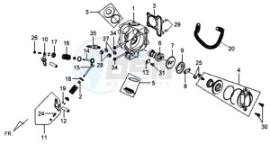 MIO 100 drawing CYLINDER HEAD CPL