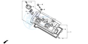 CBR600FS drawing CYLINDER HEAD COVER