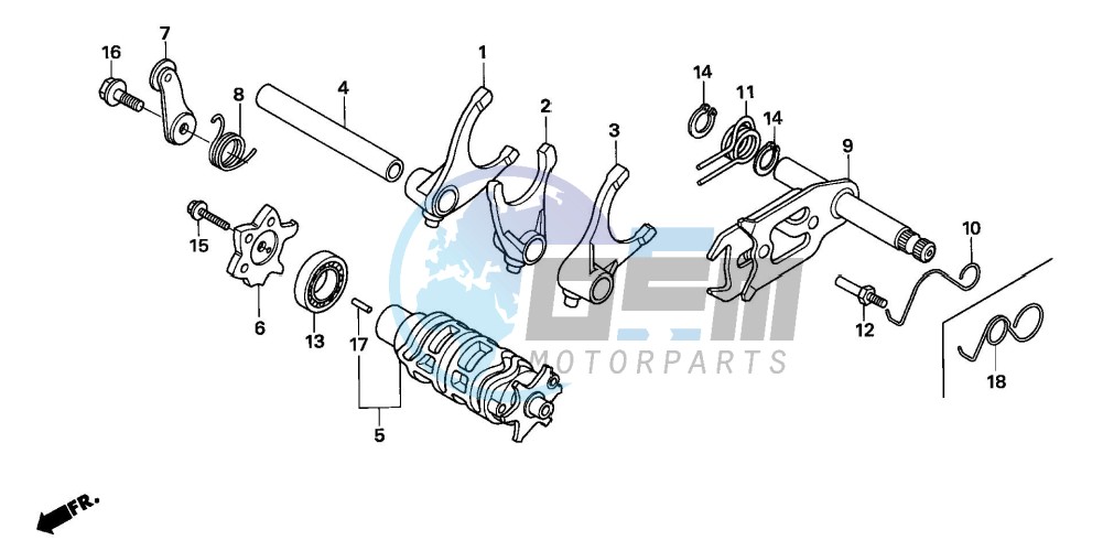 GEAR SHIFT DRUM/ GEAR SHIFT FORK