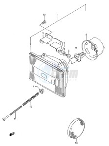 RMX250 (E28) drawing HEADLAMP