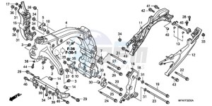 CB1000RA UK - (E / MPH) drawing FRAME BODY