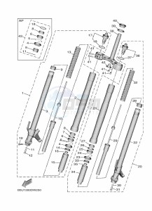 TRACER 9 MTT890 (B5UE) drawing FRONT FORK