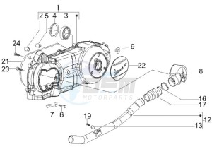 LX 125 4T E3 Vietnam drawing Crankcase cover and cooling