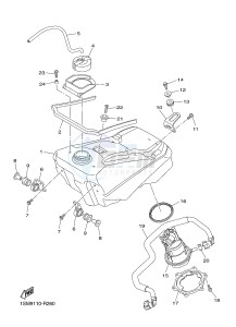 YZ250F (1SM9 1SMA 1SMB 1SMC) drawing FUEL TANK