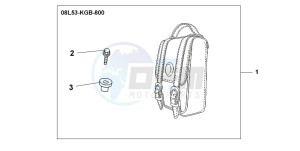 VT750CD3 drawing LEATHER BACKREST BAG