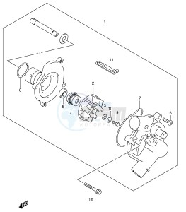 GSX-R600 (E2) drawing WATER PUMP