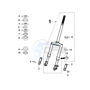 VIVA 2 SL4 EU drawing FRONT FORK / STEERINGHEAD