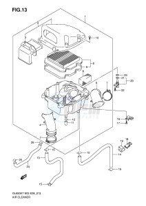 DL650 (E3-E28) V-Strom drawing AIR CLEANER