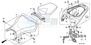 CBR1000RAA BR / ABS - (BR / ABS) drawing SEAT