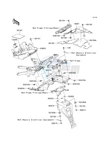 ZX636 C [NINJA ZX-6R] (C6F) C6F drawing REAR FENDER-- S- -