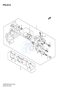 GSX650F (E2) Katana drawing REAR CALIPER (GSX650FAK9 FUAK9 FAL0 FUAL0)