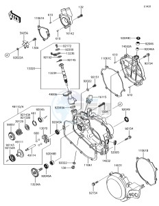 KX85 KX85CFF EU drawing Engine Cover(s)