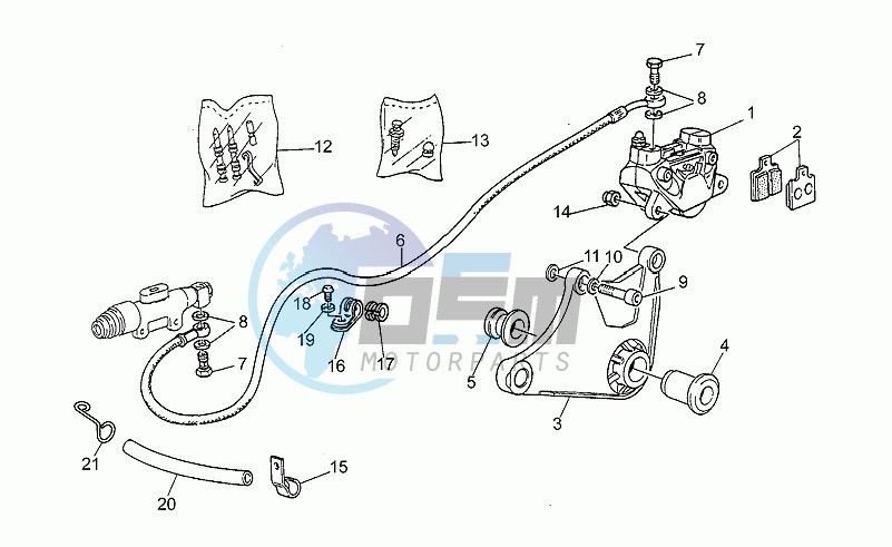 Rear brake caliper