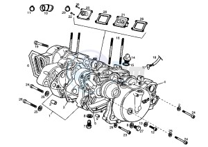 SENDA SM DRD E1 E1R - 50 cc drawing CRANKCASE-COVER