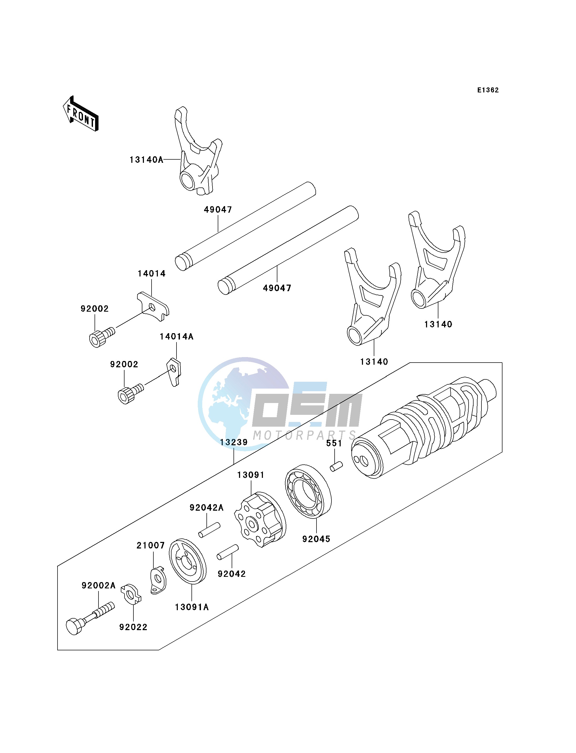 GEAR CHANGE DRUM_SHIFT FORK-- S- -