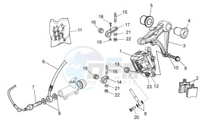 V7 Stone 750 drawing Rear brake caliper