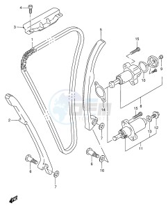 GSX-R750 (E2) drawing CAM CHAIN