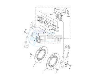 XP T-MAX WHITE MAX 500 drawing FRONT BRAKE CALIPER