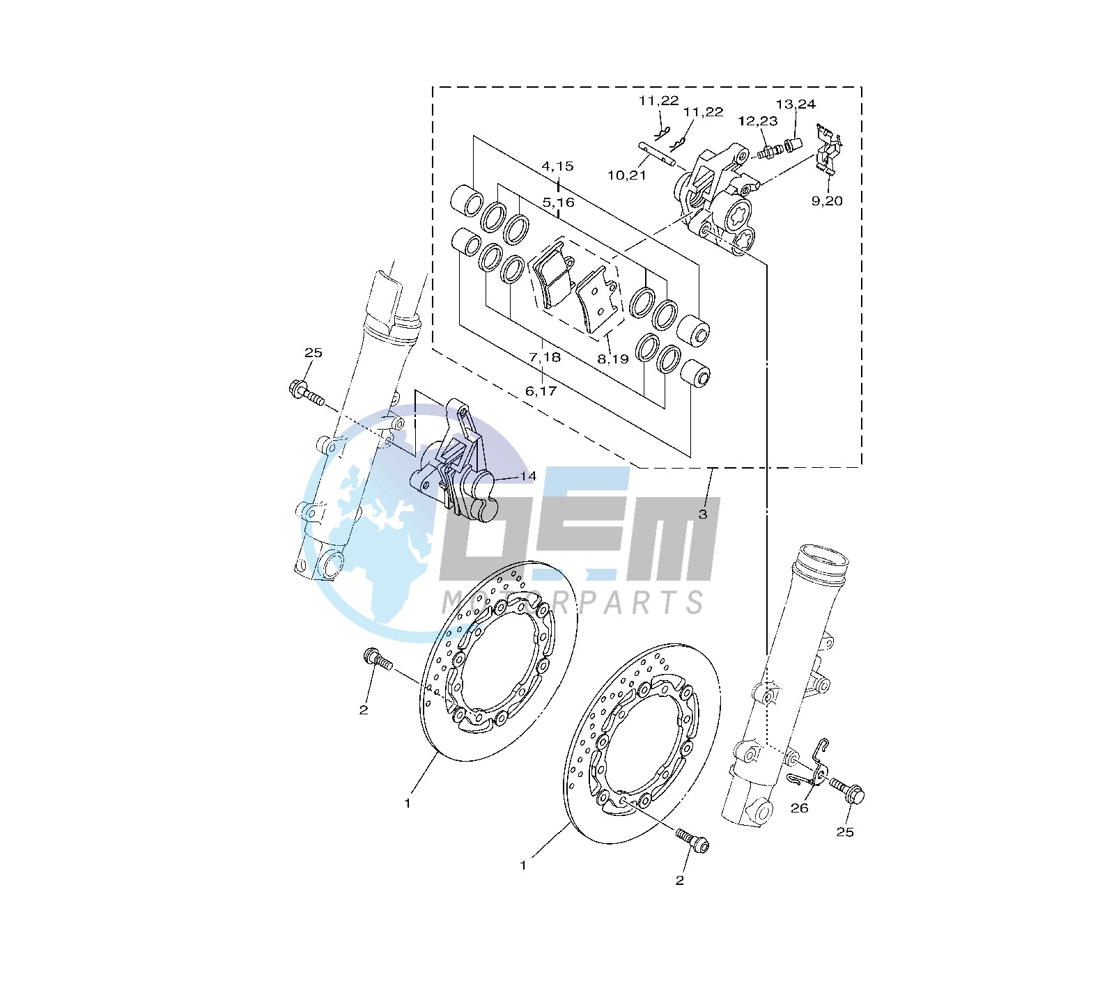 FRONT BRAKE CALIPER