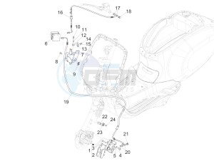 PRIMAVERA 125 4T 3V IE ABS-NOABS E3-E4 (EMEA) drawing Brakes pipes - Calipers (ABS)