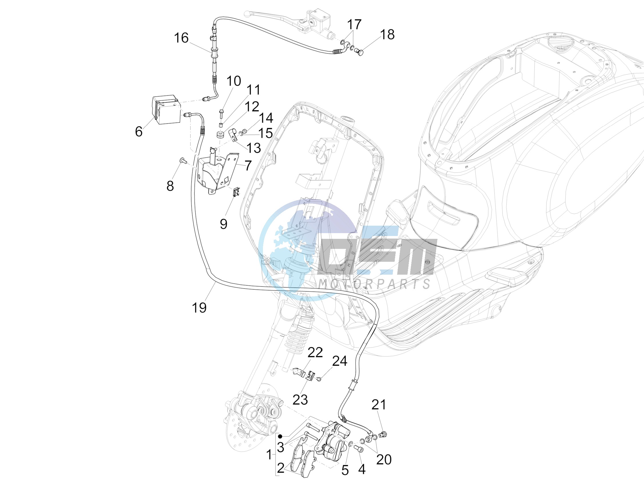 Brakes pipes - Calipers (ABS)