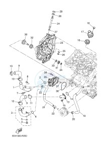 XSR700 (B344 B344 B344 B344) drawing WATER PUMP