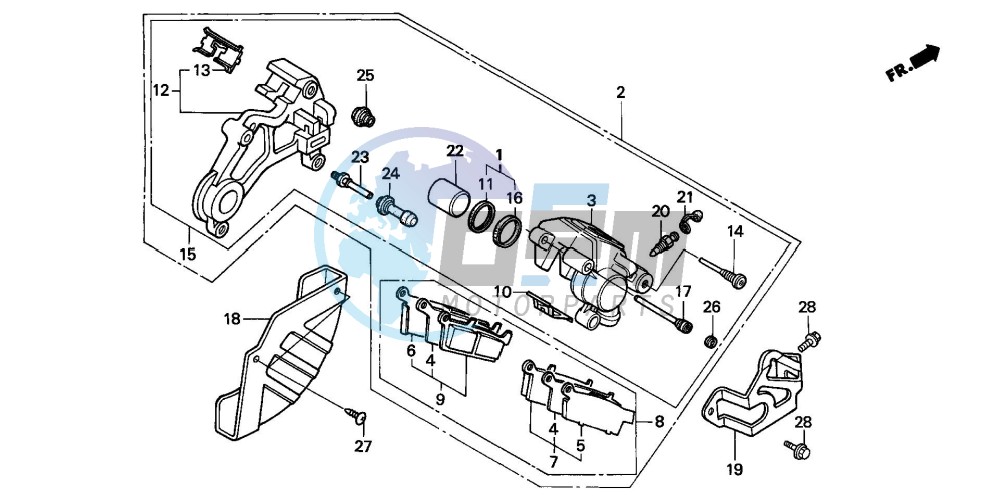 REAR BRAKE CALIPER