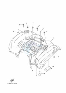 YFM700FWBD YFM70KPHK (B5K9) drawing REAR FENDER