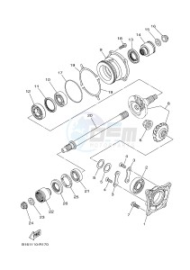 YFM700FWBD YFM70KPXJ KODIAK 700 EPS (B32G) drawing MIDDLE DRIVE GEAR