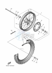 YZ65 (BR8M) drawing FRONT WHEEL