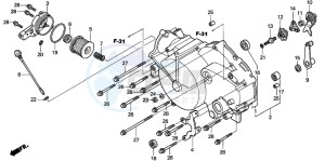 TRX350TE FOURTRAX 350 ES drawing FRONT CRANKCASE COVER (TRX350TM/FM)