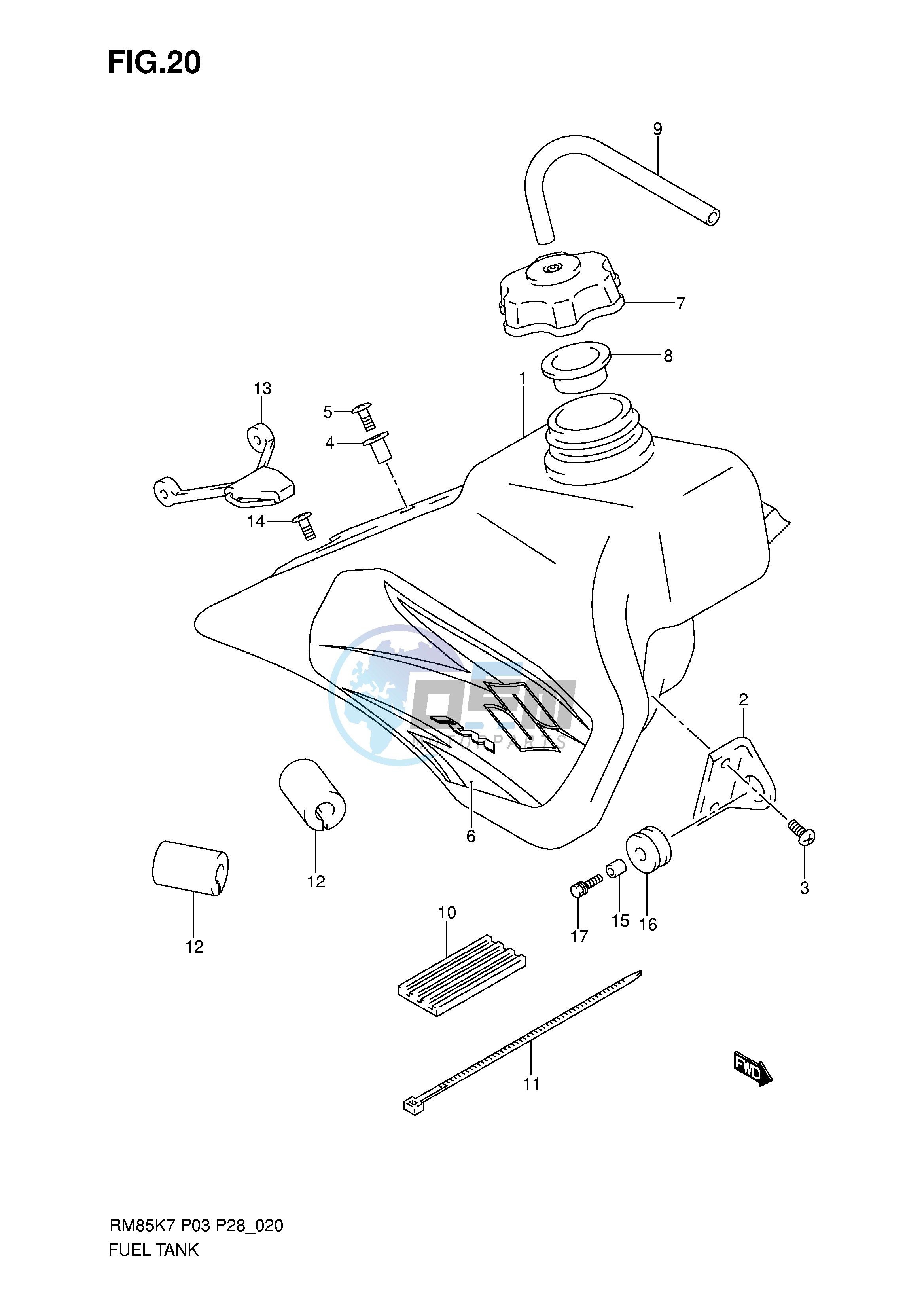 FUEL TANK (MODEL K7)